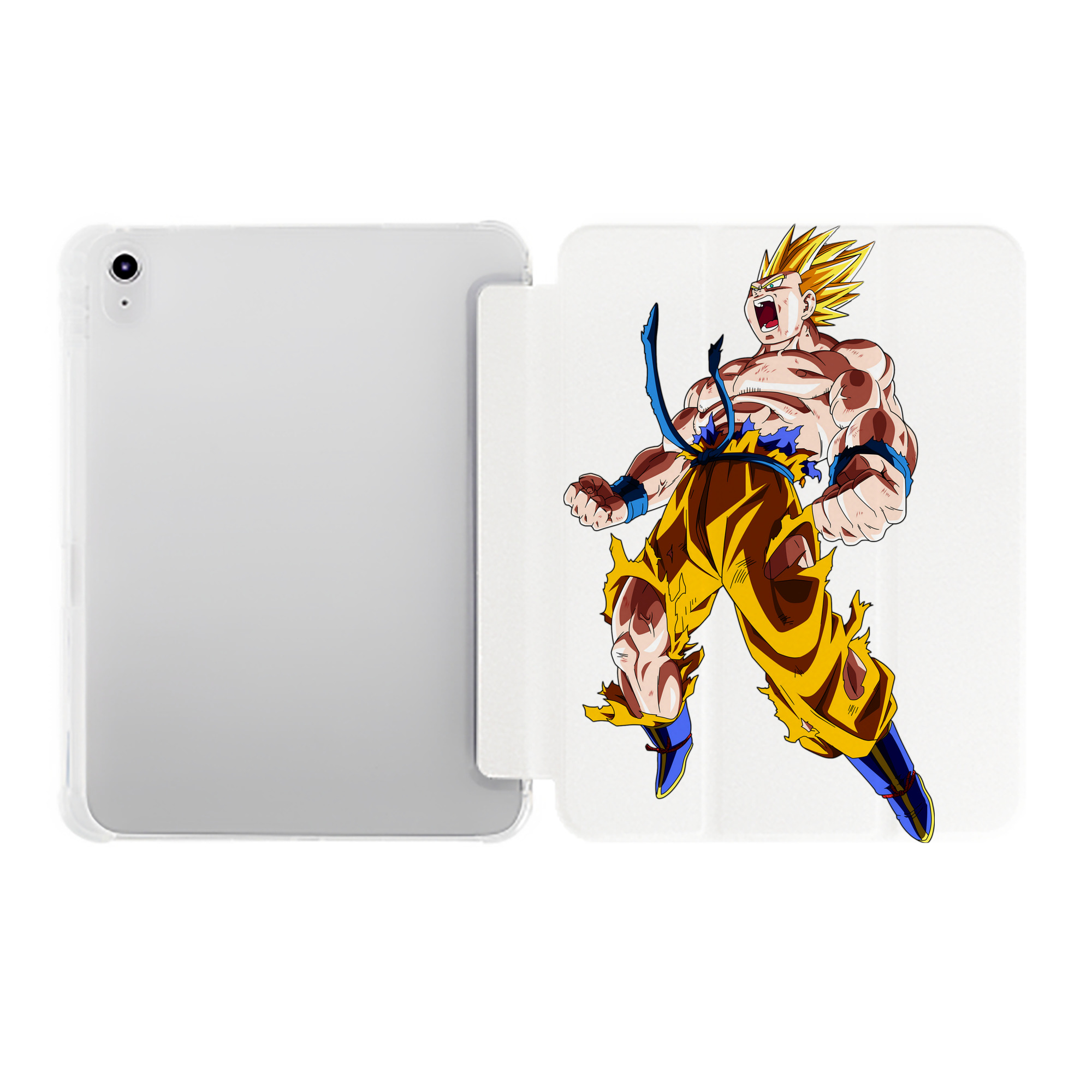 （画像用） ドラゴンボール 孫悟空（そん ごくう）Son Goku カカロット DRAGON BALL Kakarotto IPad ケース ペン収納付き 三つ折りスタンド PUレザー×シリコン 対応機種9.5/10.5/10.9インチ